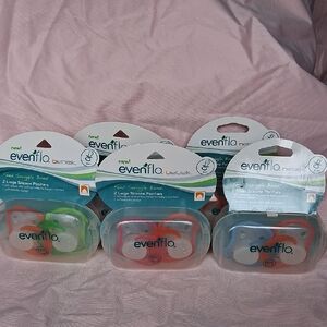 Evenflo Bebek Silicone Pacifiers - Green, Blue, Orange